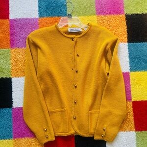 Karen Scott Golden Yellow Cardigan